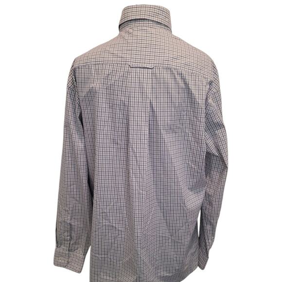 Orvis Men’s Dress Shirt M – White with Gray & Black Check – Cotton – EUC - Picture 2 of 9